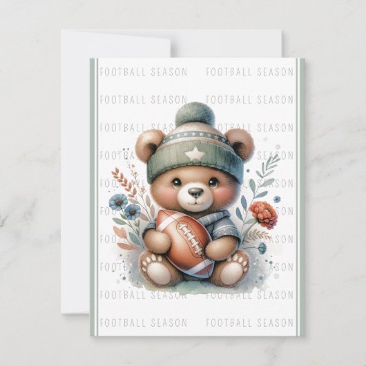 かわいいカスタムビーフットボールのグリーティングカード カード (正面)