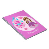 かわいいカスタムピンクプリンセス城のおとぎ話 ノートブック (右側)