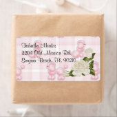 かわいいカスタムピンクプードル住所 シール (インサイチュ)