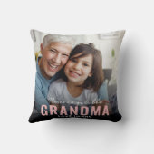 かわいいカスタムフォトキープサケおばあちゃん クッション (裏面)