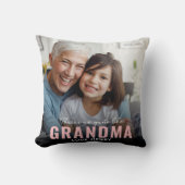 かわいいカスタムフォトキープサケおばあちゃん クッション (正面)