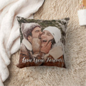 かわいいカスタムフォトキープサケカップルのギフトスローピル クッション (ブランケット)