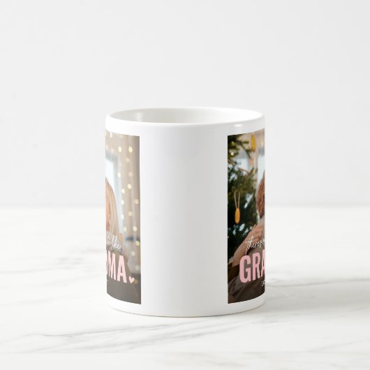 かわいいカスタムフォトコラージュ記念おばあちゃんプレゼント コーヒーマグカップ (中央)