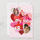 かわいいカスタムフォトバレンタイン シーズンカード (正面)