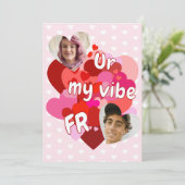 かわいいカスタムフォトバレンタイン シーズンカード (スタンド正面)