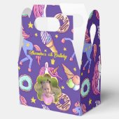 かわいいカスタムフォトユニコーン、ドーナツ&アイスクリーム フェイバーボックス (オープン)