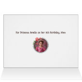かわいいカスタムプリンセスキャッスル写真誕生日カード (内部横(上))