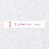 かわいいカスタムプリンセスパーソナライズされた名衣 ラベル (デザイン1)