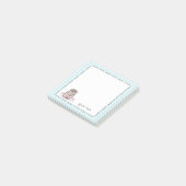 かわいいカスタムヘッジホッグ文字ブルーポストイットノート ポストイット (アングル)