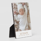 かわいいカスタムベビー写真出生統計 フォトプラーク (側面)