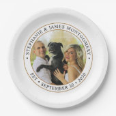 かわいいカスタムペット結婚の写真 ペーパープレート (正面)