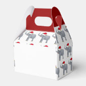 かわいいカスタムホワイトエレファントクリスマスパーティー フェイバーボックス (裏面サイド)