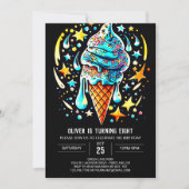 かわいいカスタムポプシクルボーイスクリーム誕生日 招待状 (正面)