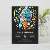 かわいいカスタムポプシクルボーイスクリーム誕生日 招待状 (スタンド正面)