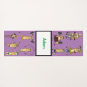 かわいいカスタムマンガLLAMASエクササイズ ヨガマット (裏面(横))