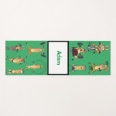 かわいいカスタムマンガLLAMASエクササイズ ヨガマット (正面(横))