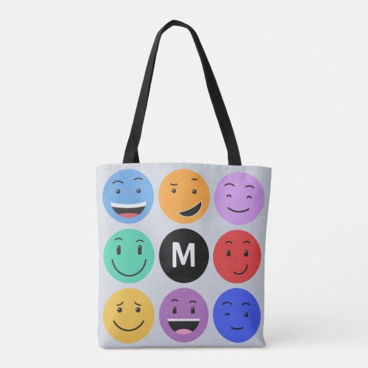 かわいいカスタムモノグラムバッグ トートバッグ (裏面)