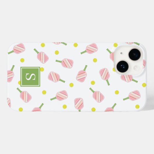 かわいいカスタムモノグラムピックボール Case-Mate iPhoneケース (裏面 (横))