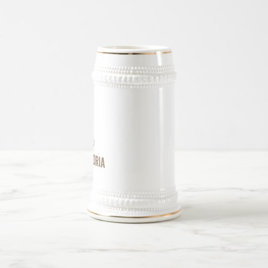 かわいいカスタムルドルフのトナカイのサンタクロースのクリスマス ビールジョッキ (中央)