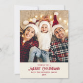 かわいいカスタムヴィンテージのクリスマスフォト シーズンカード (正面)