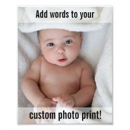 かわいいカスタム写真と文字の追加 フォトプリント           