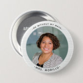 かわいいカスタム写真先生IDノートブック紙 缶バッジ (正面&裏面)