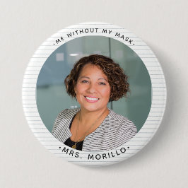 かわいいカスタム写真先生IDノートブック紙 缶バッジ