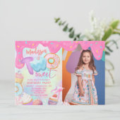 かわいいカスタム写真2枚 招待状 (スタンド正面)