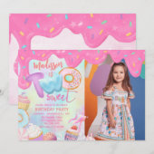 かわいいカスタム写真2枚 招待状 (正面/裏面)