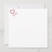 かわいいカスタム北極クマのハート 幸せなバレンタインデー カード (裏面)