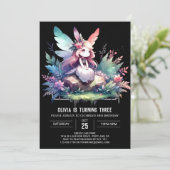 かわいいカスタム妖精の誕生日 招待状 (スタンド正面)
