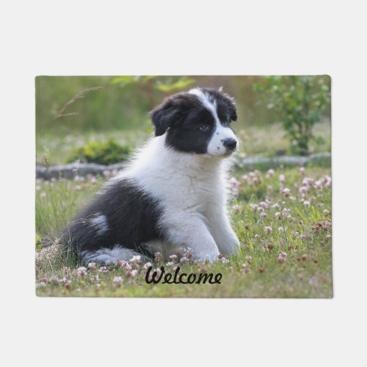 かわいいカスタム子犬いらっしゃい ドアマット (正面)