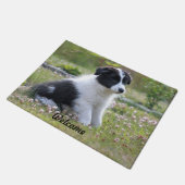 かわいいカスタム子犬いらっしゃい ドアマット (アングル)