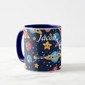 かわいいカスタム宇宙アドベンチャーマグ子供へ マグカップ (正面左)