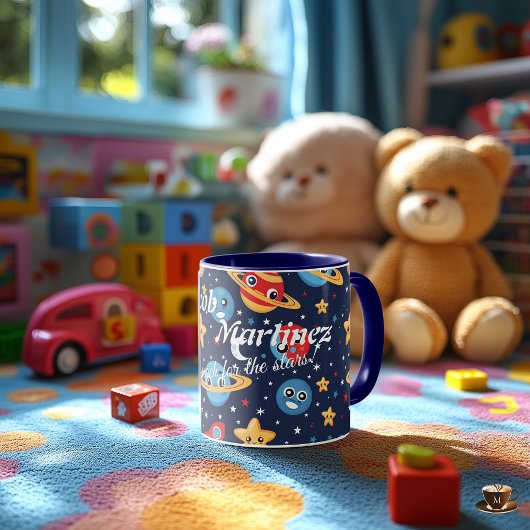 かわいいカスタム宇宙アドベンチャーマグ子供へ マグカップ