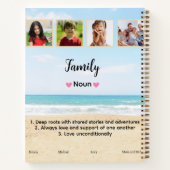 かわいいカスタム家族の写真雑誌 ノートブック (裏面)