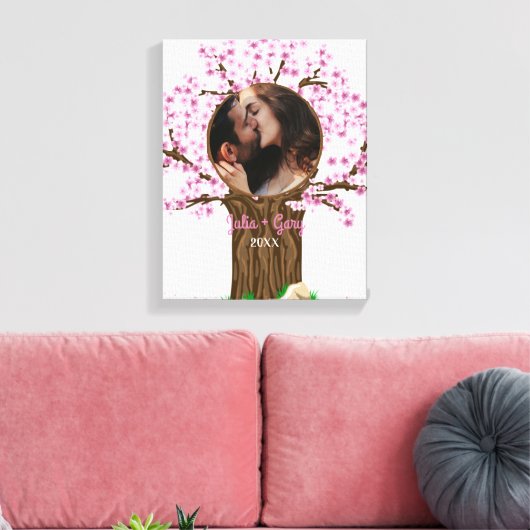 かわいいカスタム家族の写真 キャンバスプリント (インサイチュ (リビング))