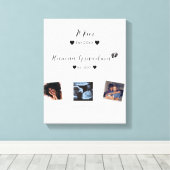 かわいいカスタム家族の写真 キャンバスプリント (インサイチュ (ウッドフロア))