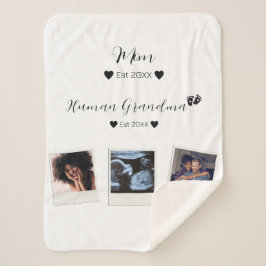 かわいいカスタム家族の写真 シェルパブランケット