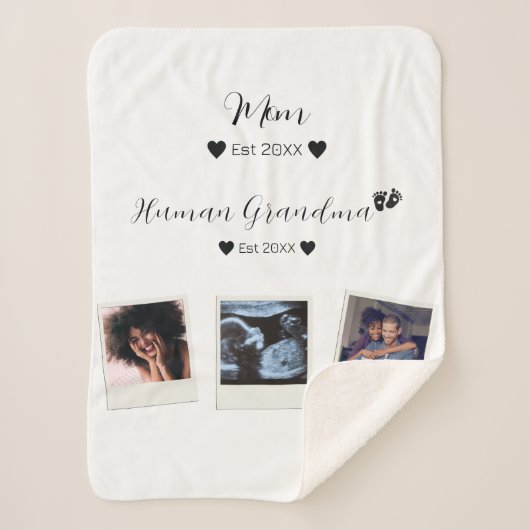 かわいいカスタム家族の写真 シェルパブランケット (正面)