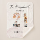 かわいいカスタム家族の写真 シェルパブランケット (正面)