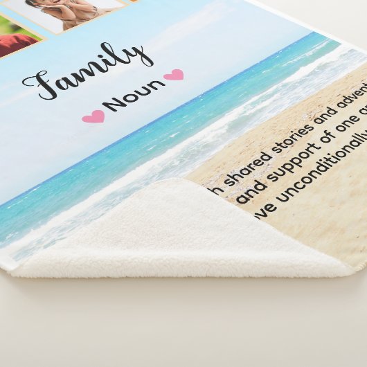 かわいいカスタム家族の写真 シェルパブランケット (3/4)