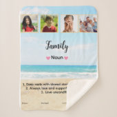 かわいいカスタム家族の写真 シェルパブランケット (正面)