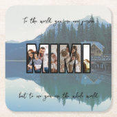 かわいいカスタム家族の写真 スクエアペーパーコースター (正面)