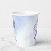 かわいいカスタム射手座パープルバースデーパーティー 紙コップ (左)