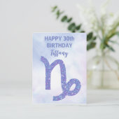 かわいいカスタム山羊座 誕生日占星術 ポストカード (スタンド正面)