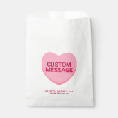 かわいいカスタム文字メッセージピンクの会話ハート フェイバーバッグ (正面)