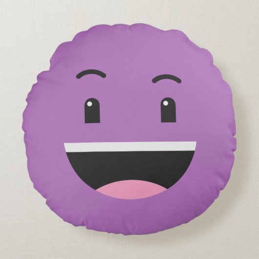 かわいいカスタム文字装飾用クッション ラウンドクッション (正面)