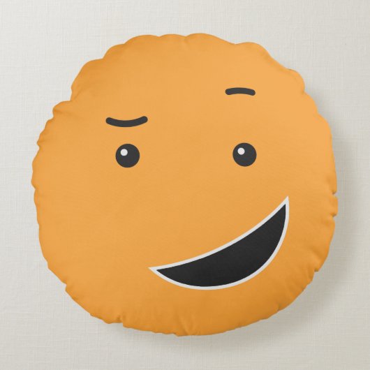 かわいいカスタム文字装飾用クッション ラウンドクッション (正面)