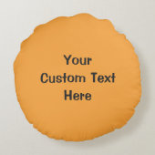 かわいいカスタム文字装飾用クッション ラウンドクッション (裏面)